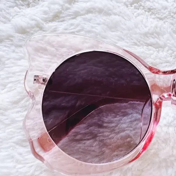 Eliza Light Pink Butterfly-shaped Sunglasses - Picture 2 of 12